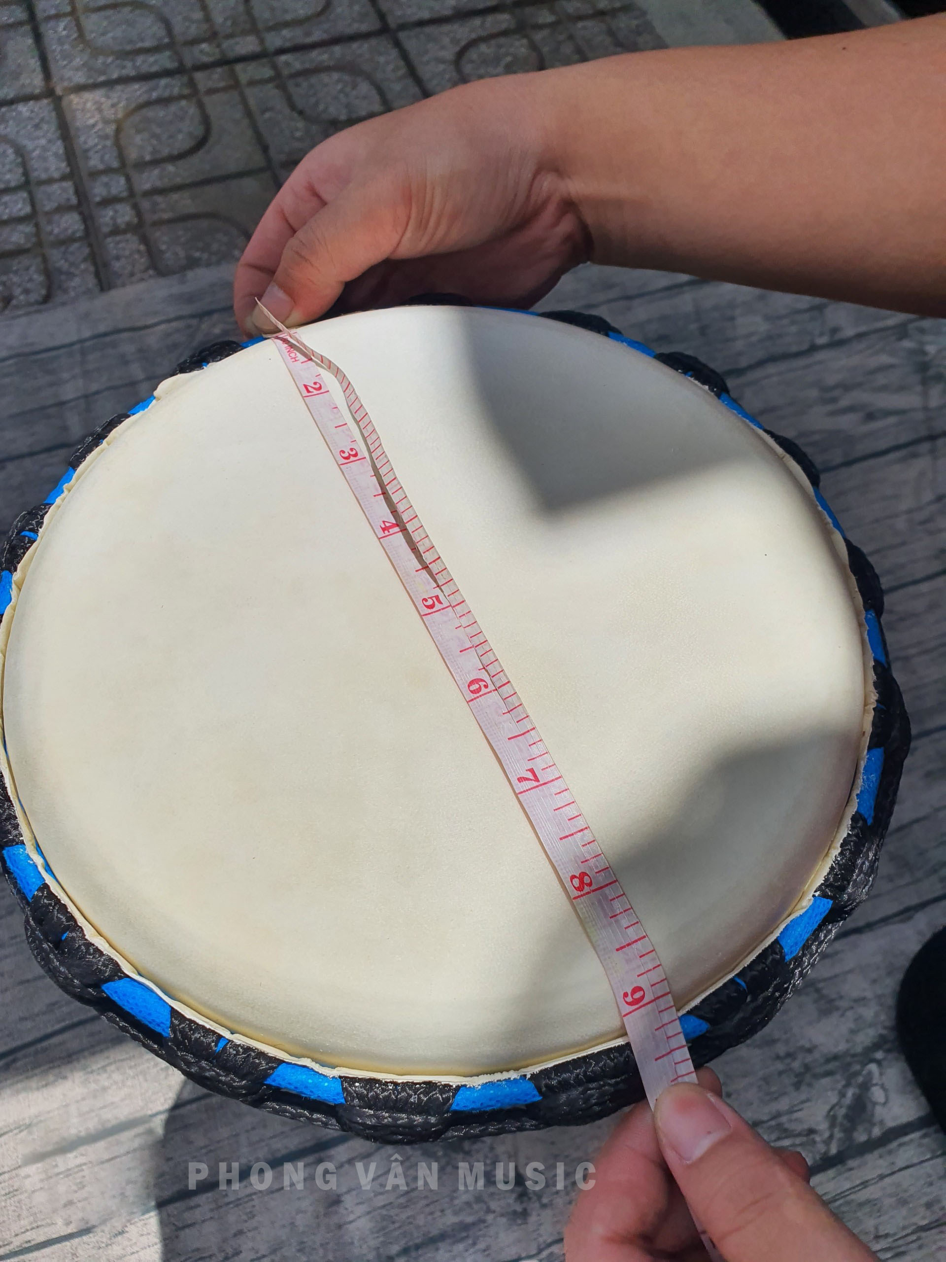 Trống vỗ tay Châu Phi djembe gỗ 10 inch