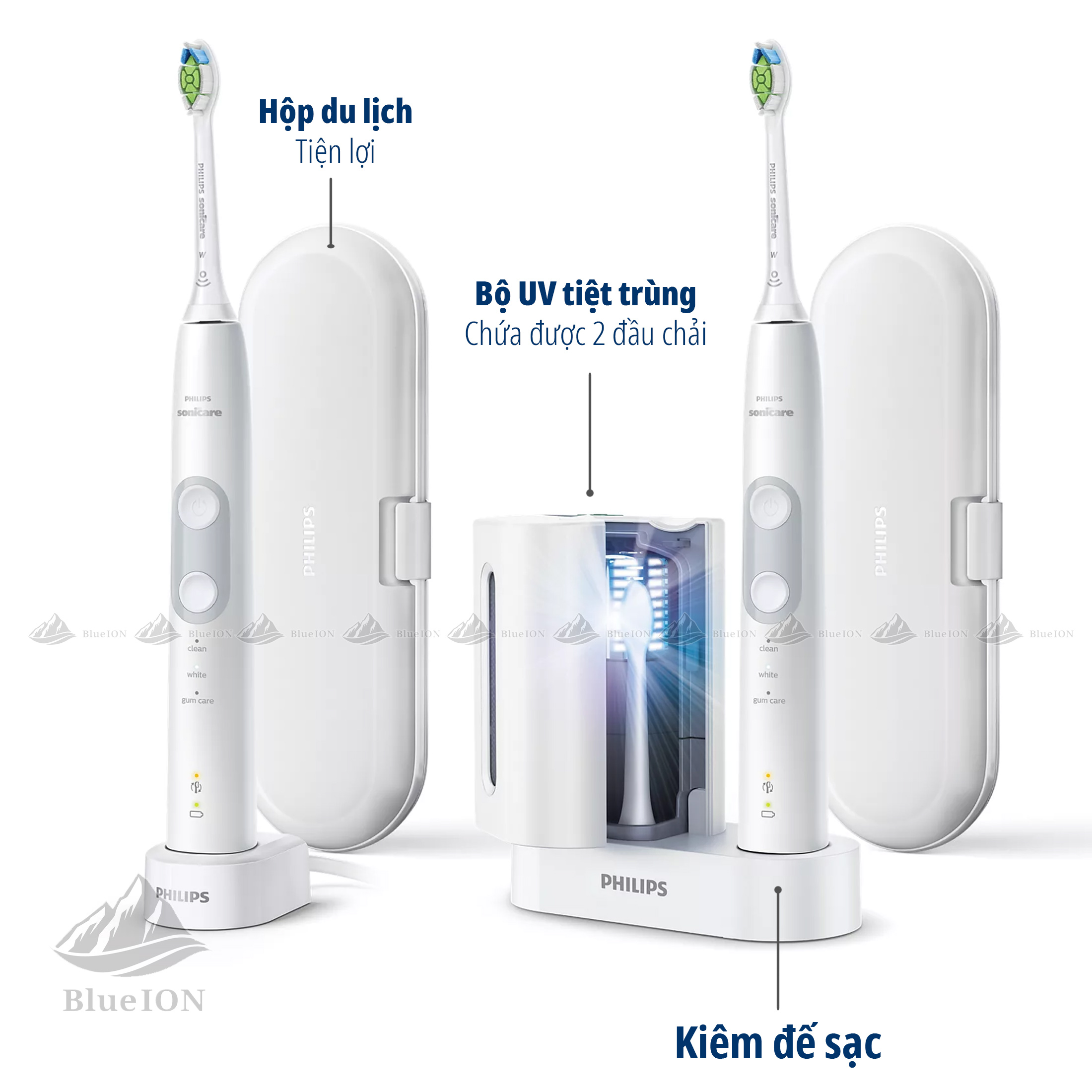 [Có tách lẻ] Bộ đôi Bàn chải điện Philips Sonicare ProtectiveClean 5100
