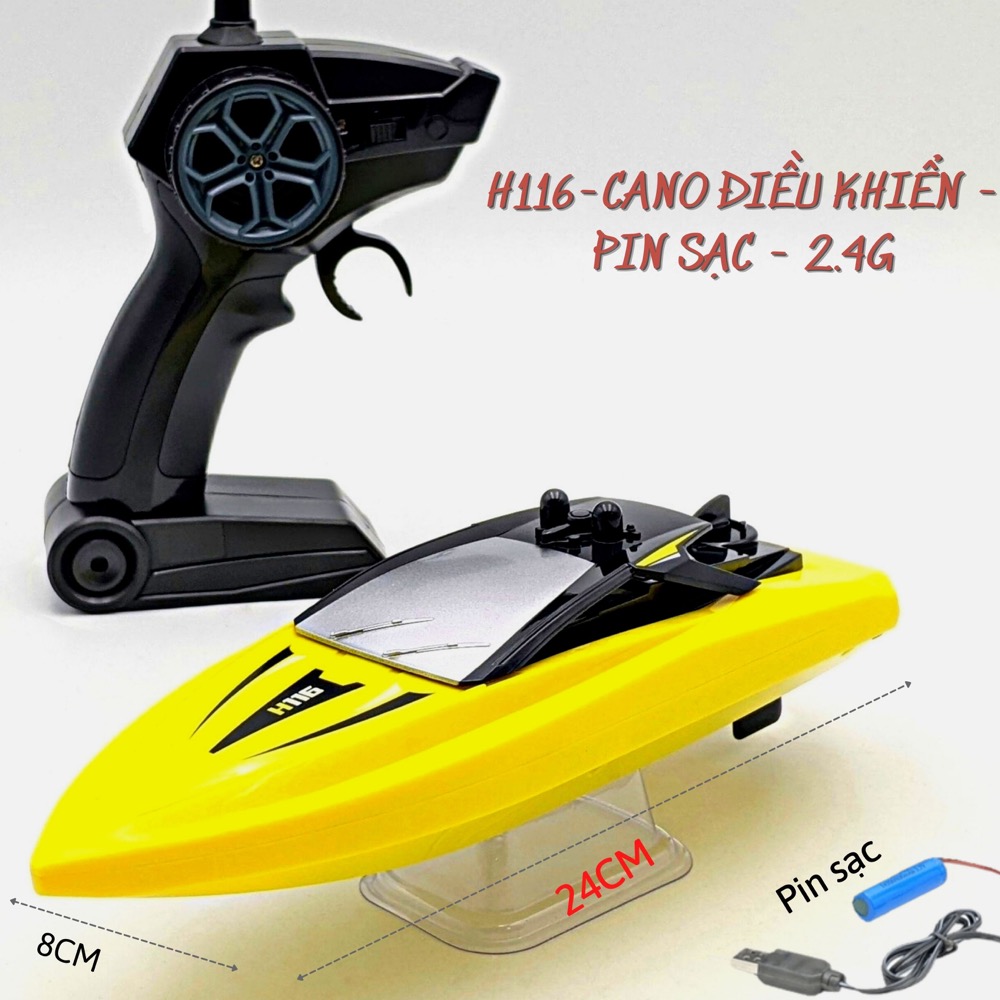 [Hoàn tiền 6%]Cano điều khiển từ xa - Tốc độ cao - Pin sạc