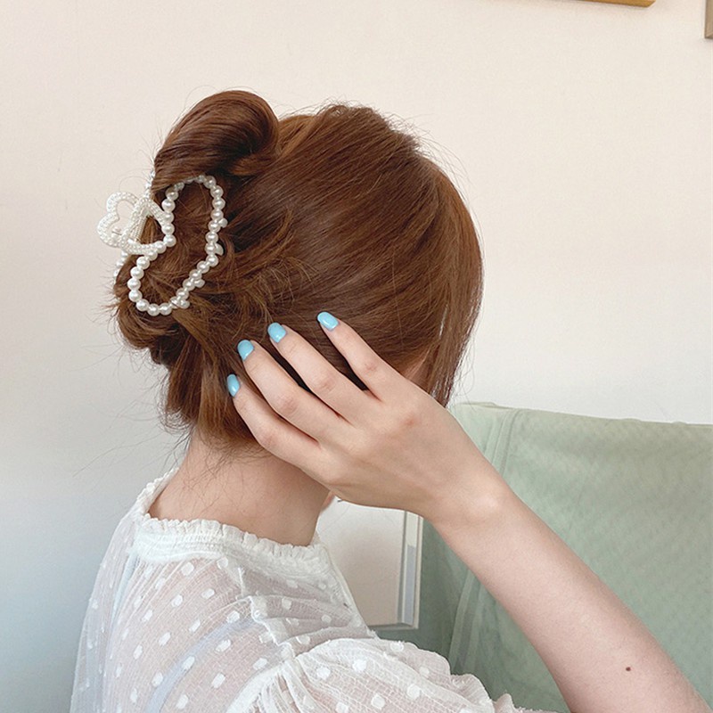 Korean Style Pearl Bow Hair Clip
