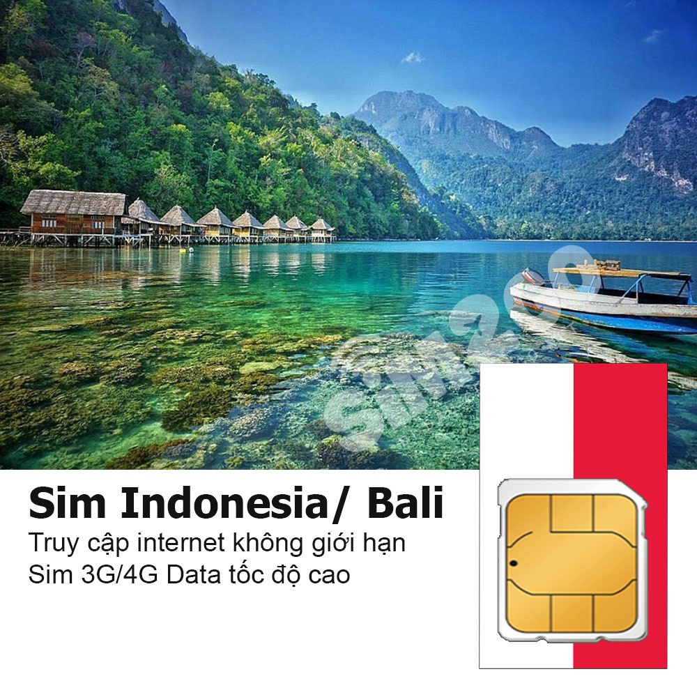 Sim 3G/4G Du Lịch Indonesia [SIMDULICH.COM.VN] Sim Data Du Lịch Quốc Tế 5-10 Ngày Tốc Độ Cao