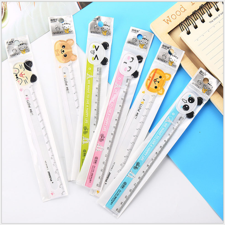 COMBO 3 CÂY THƯỚC KẺ 15CM NHIỀU HÌNH CUTE