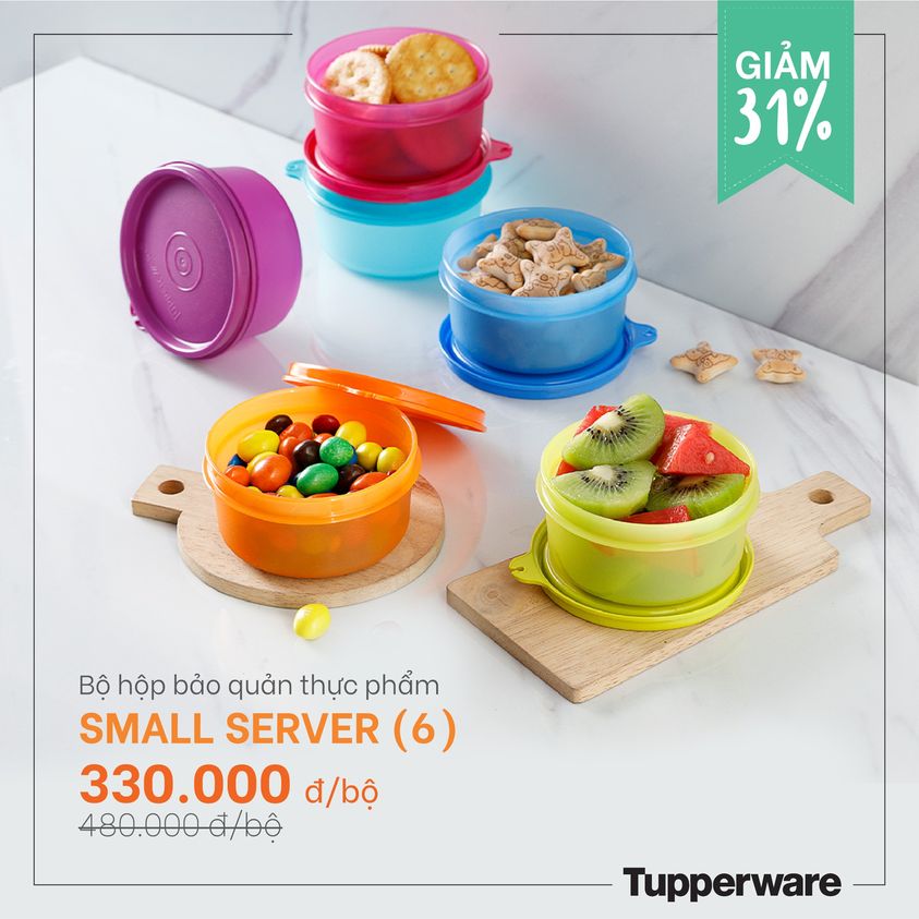 Tupperware Chính hãng- Hộp Small Server 200ml- Hộp tròn 200ml Tupperware