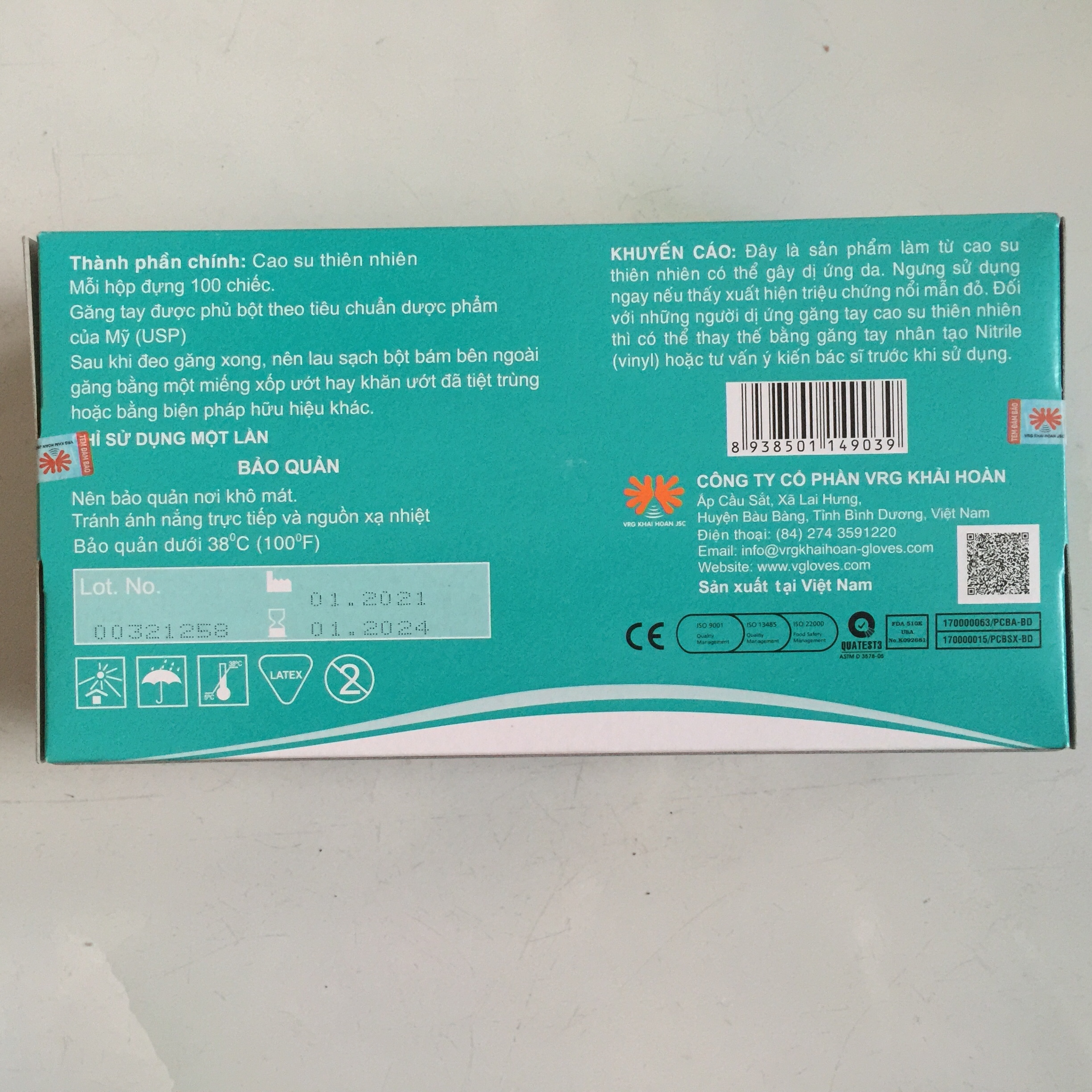 Găng tay Y Tế Vglove có bột (Hộp)