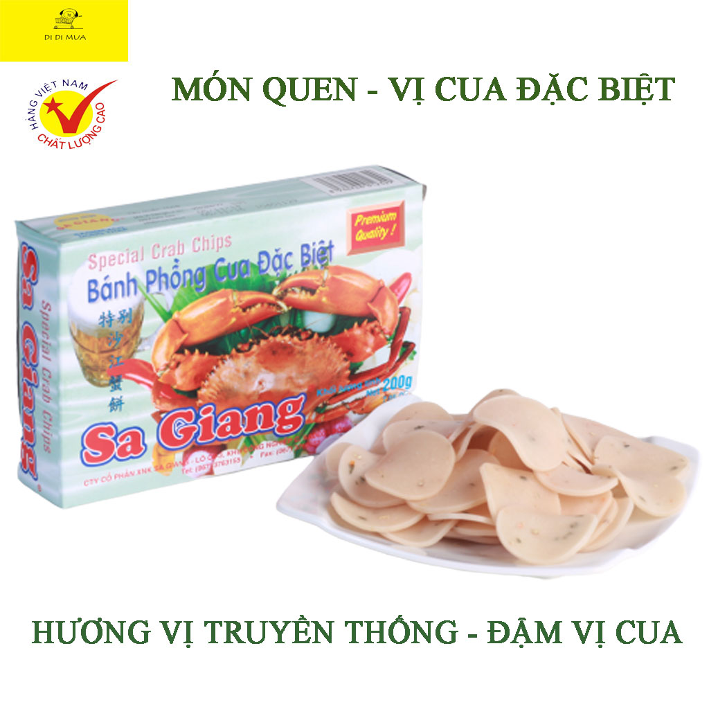 [HCM]BÁNH PHỒNG CUA ĐẶC BIỆT 200gram (dạng khác của bánh phồng tôm) SA GIANG
