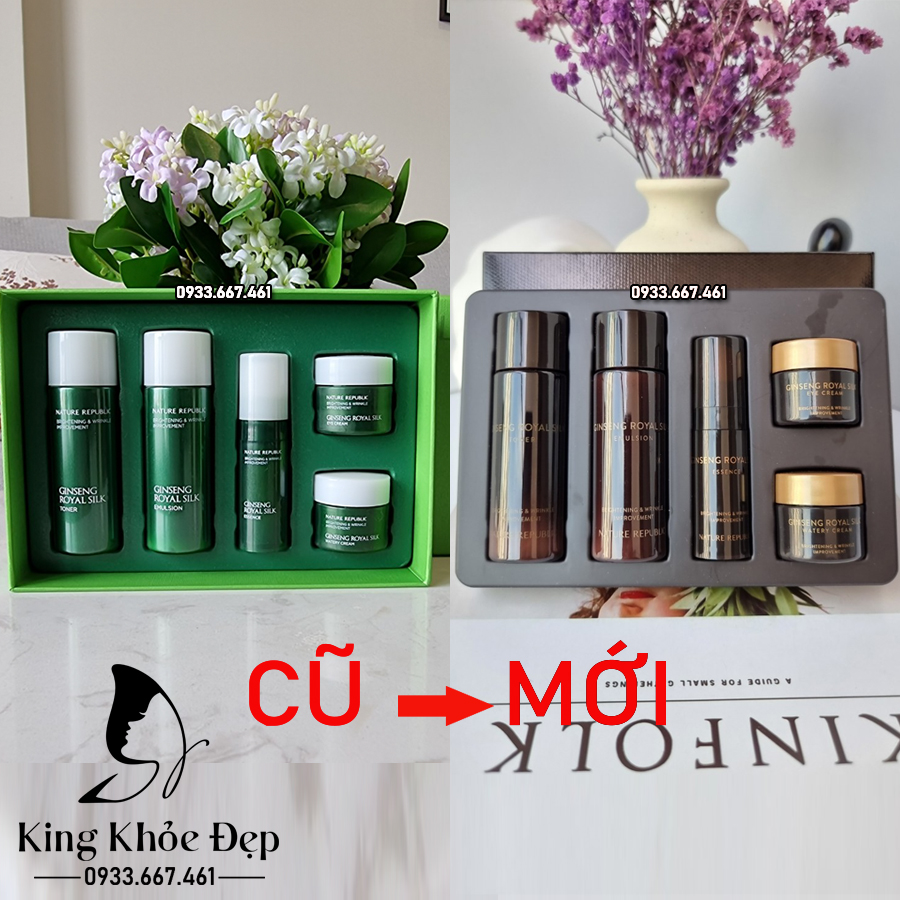 Bộ Dưỡng Da Nature Republic Ginseng Royal Silk