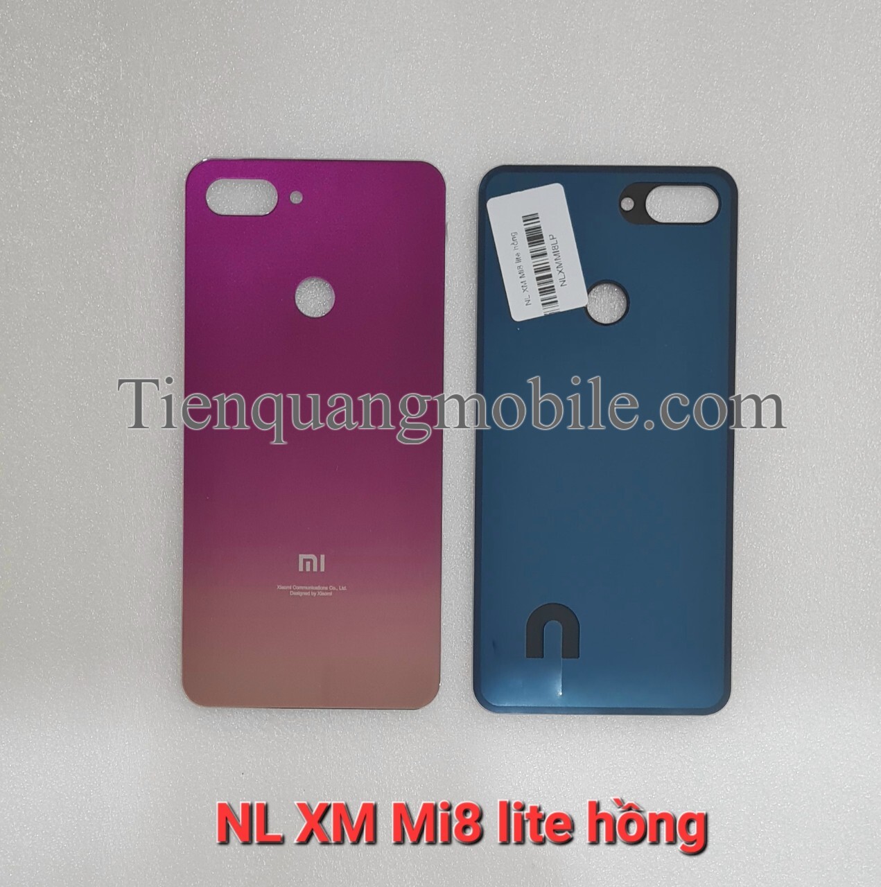Nắp lưng Xiaomi Mi 8 lite (đen, xanh, hồng)