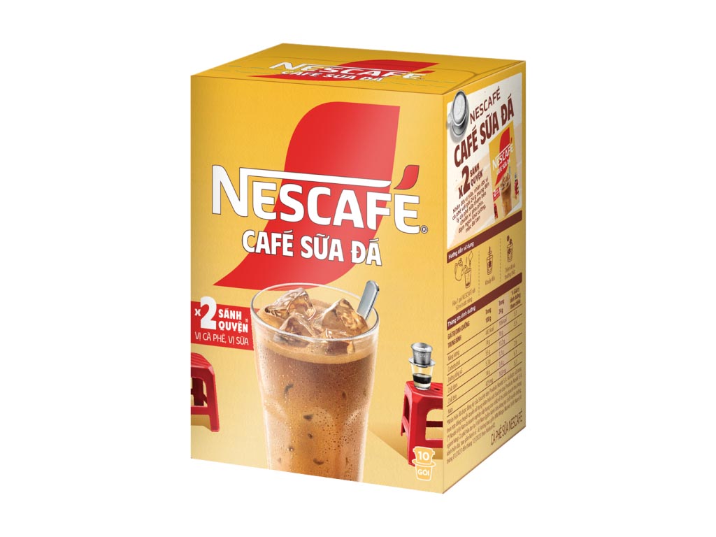 CÀ PHÊ NESCAFE 3IN1 SỮA ĐÁ  HỘP 10 GÓI x 24GR - 30692