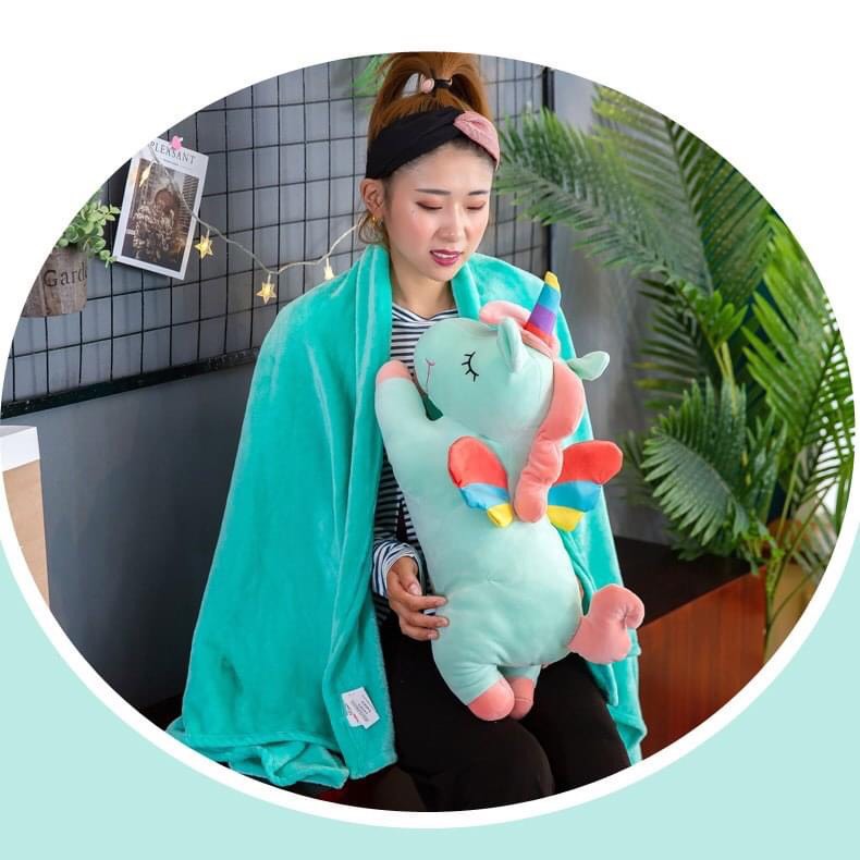 [HCM]Bộ chăn gối văn phòng unicon nhiều màu