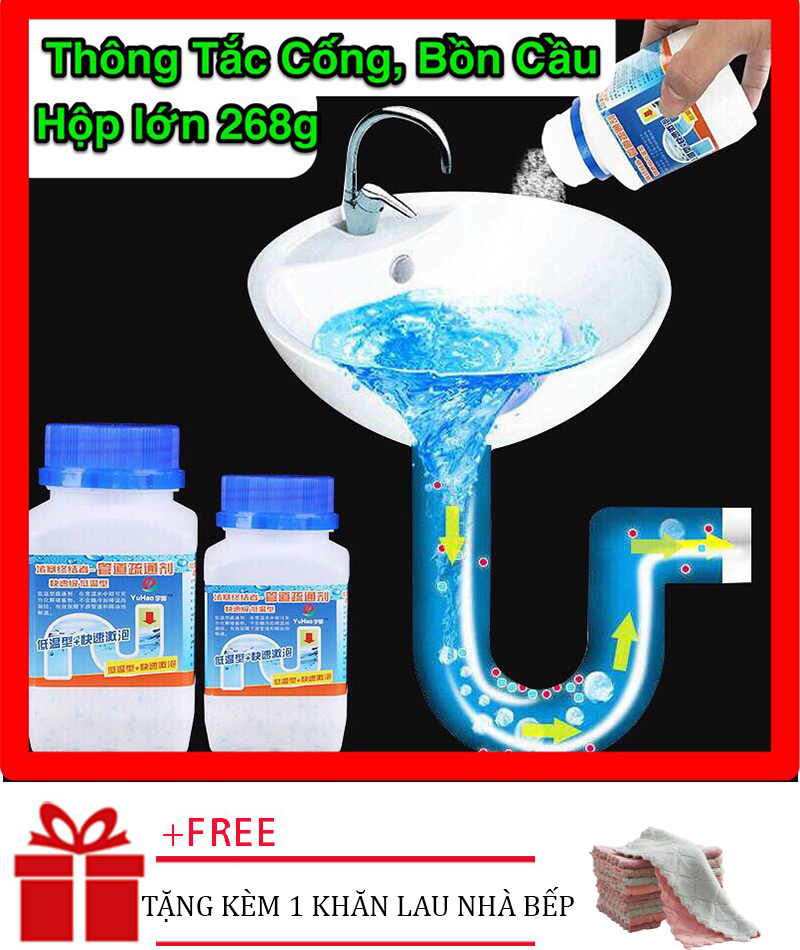 Bột thông tắc cống đa năng- Bột thông cống cực mạnh Chai thông bồn cầu Chai thông tắc cống Bột thông bồn rửa chén Bột thông cống chai nhựa Bột thông đường ống