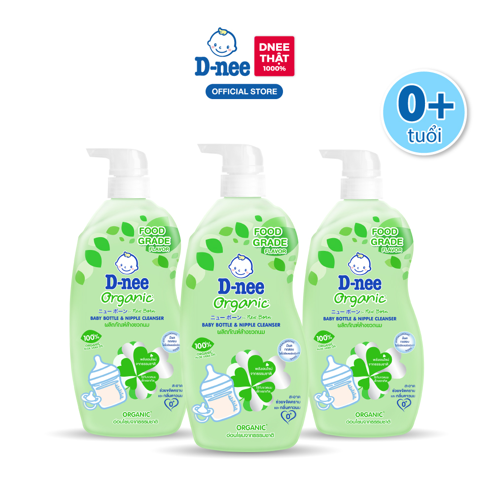 Combo of 3 D-Nee Organic Baby Bottle Cleaner 600 ml (Bottle)