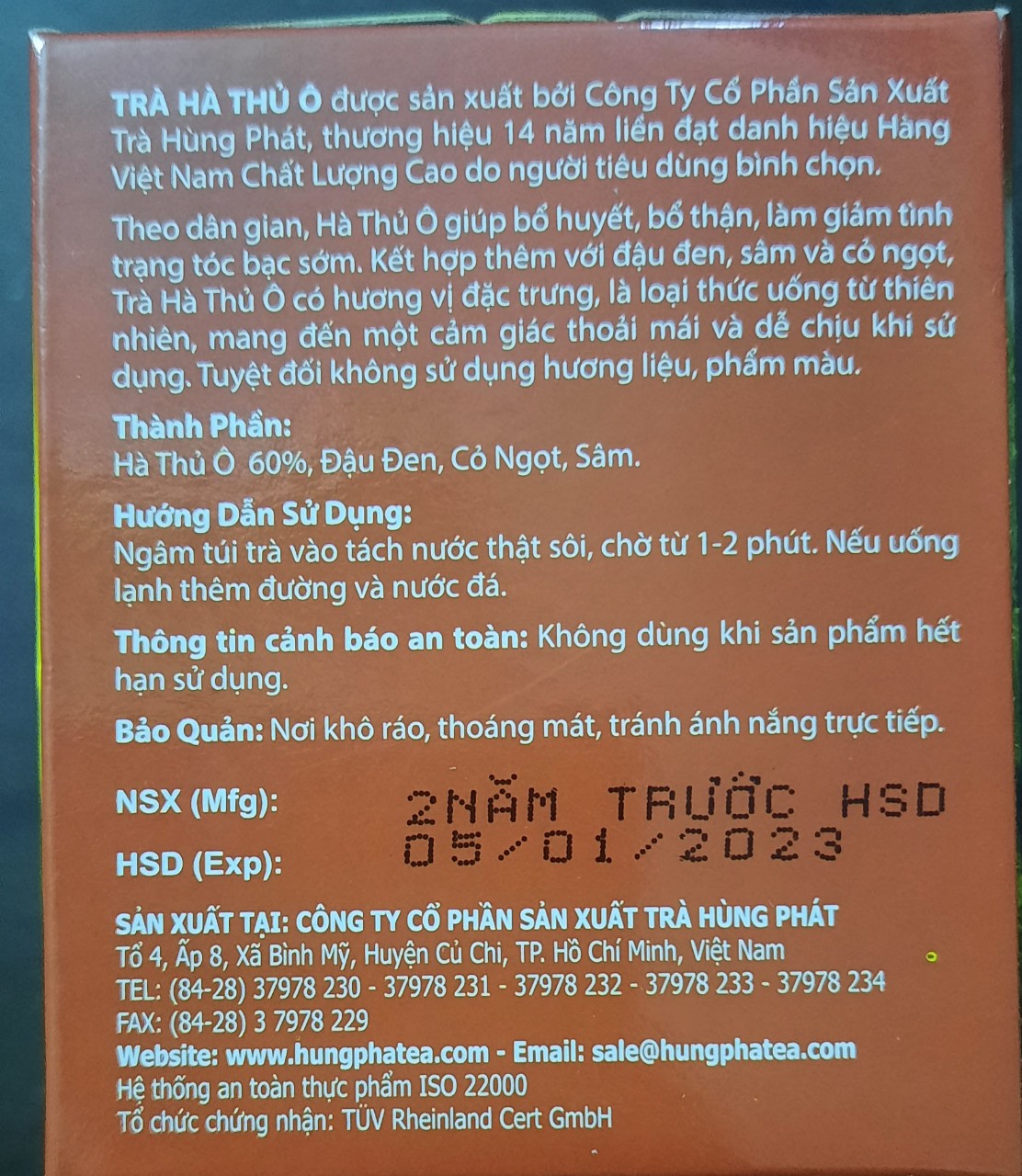 [HCM]Trà Hà thủ ô Hùng Phát