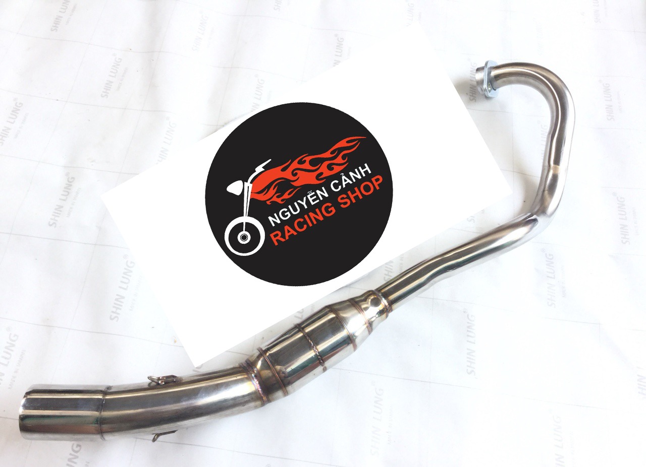Cổ pô Ex 150 bầu hơi inox gắn bô độ cho Exciter