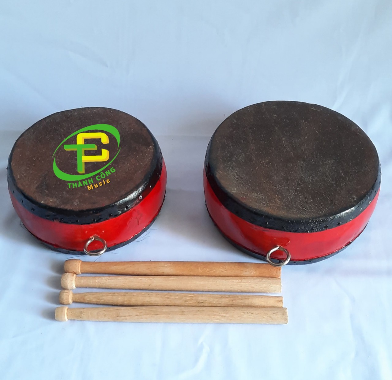 Trống gỗ da trâu 2 mặt  Nhạc Cụ Thành Công