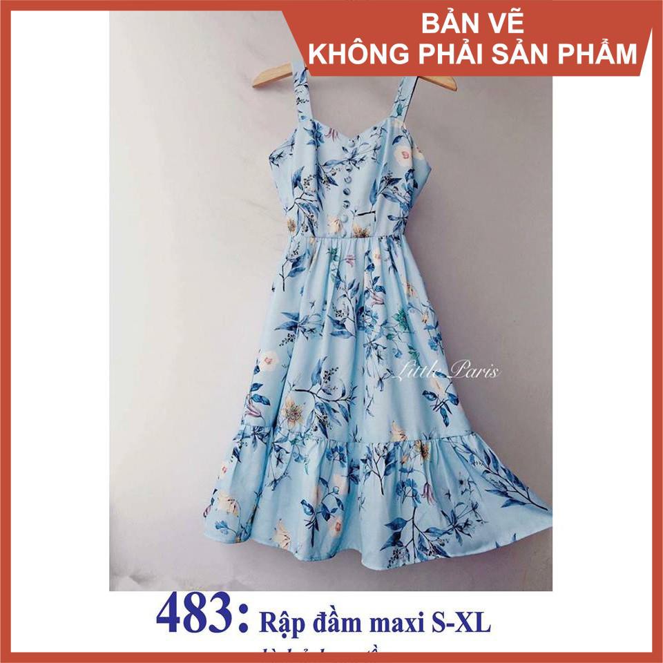Rập giấy đầm dây mã 483