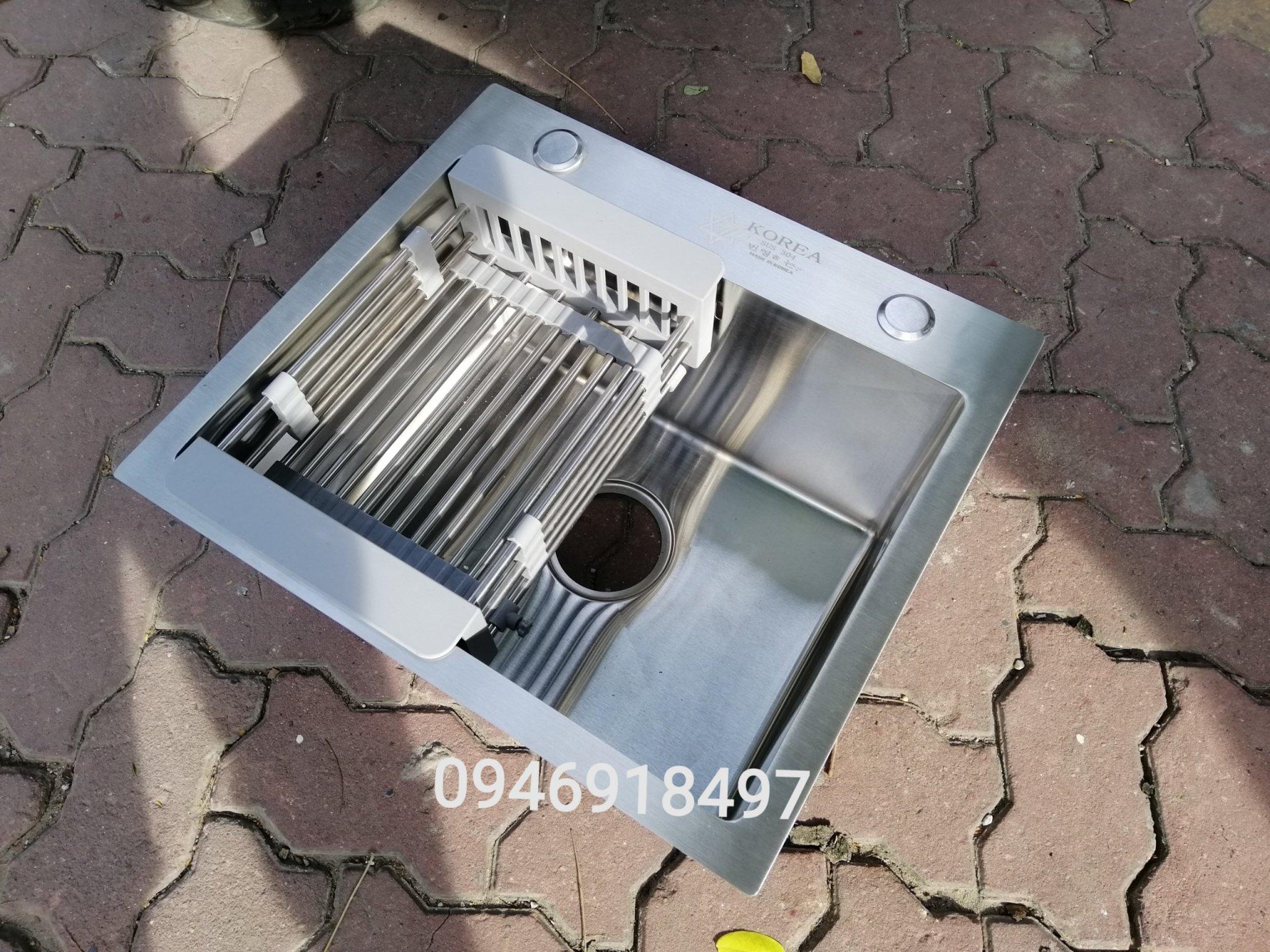 chậu rửa bát 1 hố 45x40x24