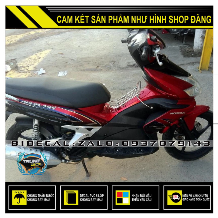 Tem rời airblade mẫu đời 2007 đỏ đen