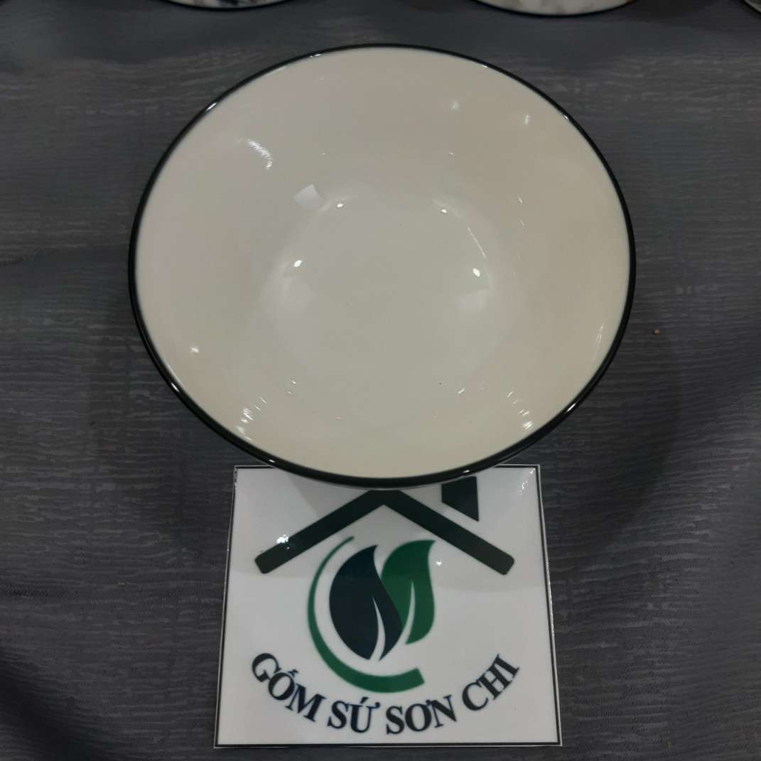 Bộ 3 chén gốm sứ ăn cơm hoa văn lông vũ