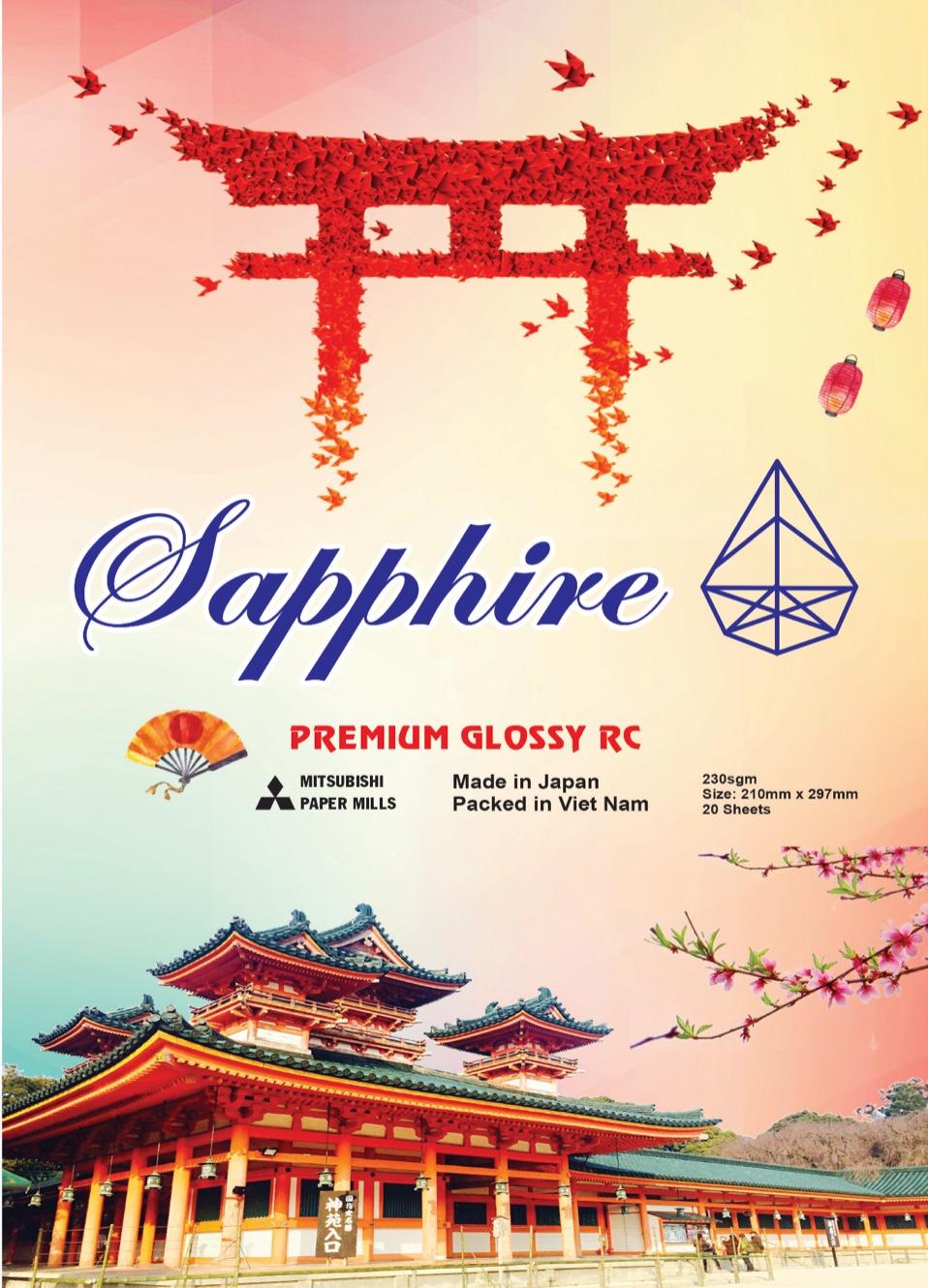 5 xấp giấy in ảnh sapphire 10 x 15