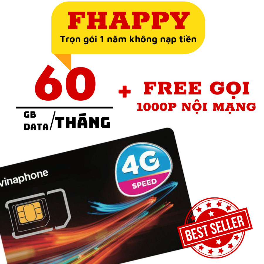 ( DEAL XIN 50% ) Sim 4G FHappy ( 2GB / ngày ) - TD49 ( 100GB/tháng ) Sử Dụng 12 Tháng  Sim Chính Hãng , Bảo Hành 1 Năm . FREESHIP - CHƯA KÍCH HOẠT.