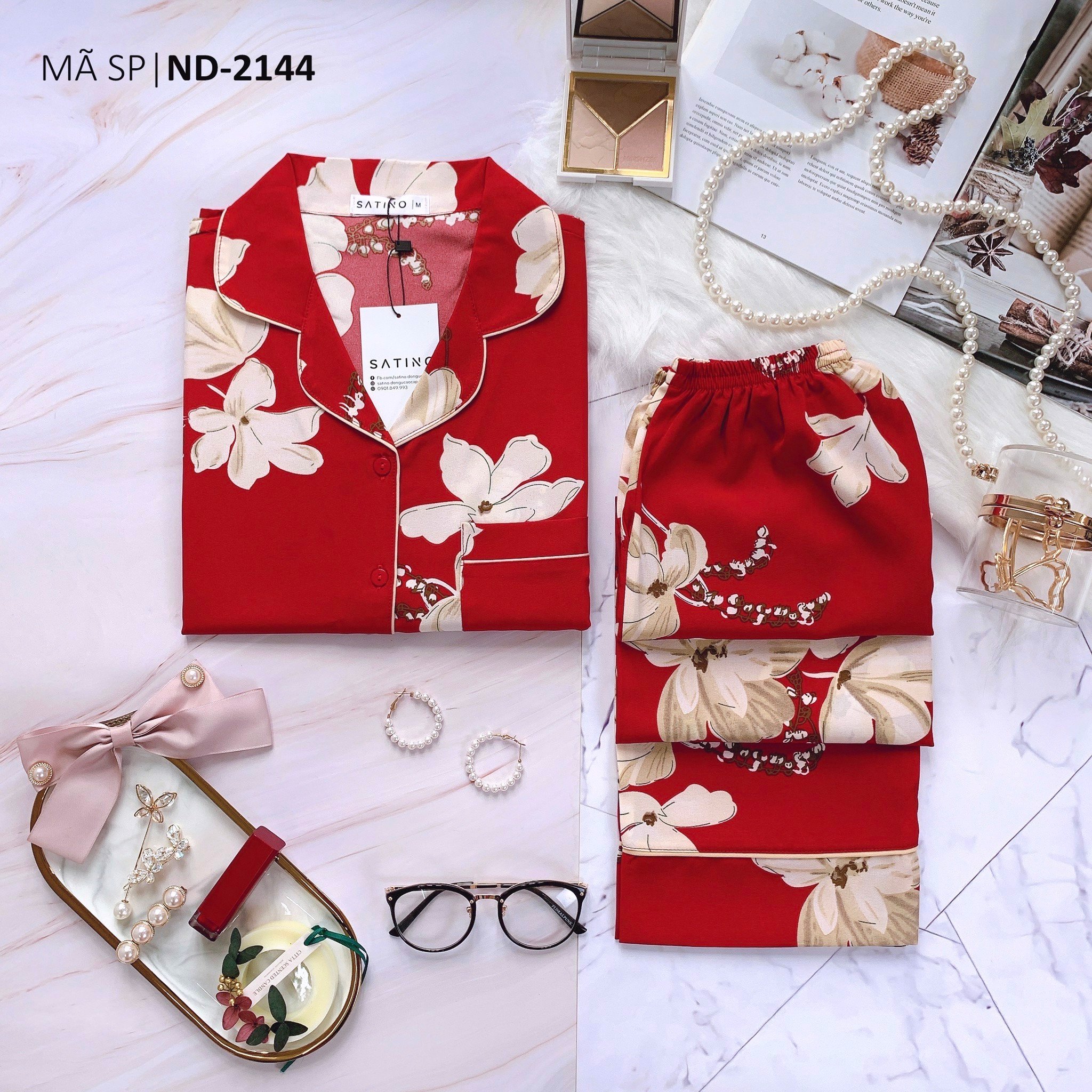[COMBO 3 BỘ 499K] Pijama TNQD - Jasmine Red Velved