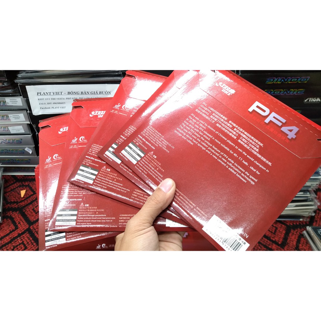 MẶT VỢT BÓNG BÀN DHS PF4 [TẶNG CUỐN CÁN VIỀN VỢT VÀ KEO SỮA KHI MUA HAI MẶT]