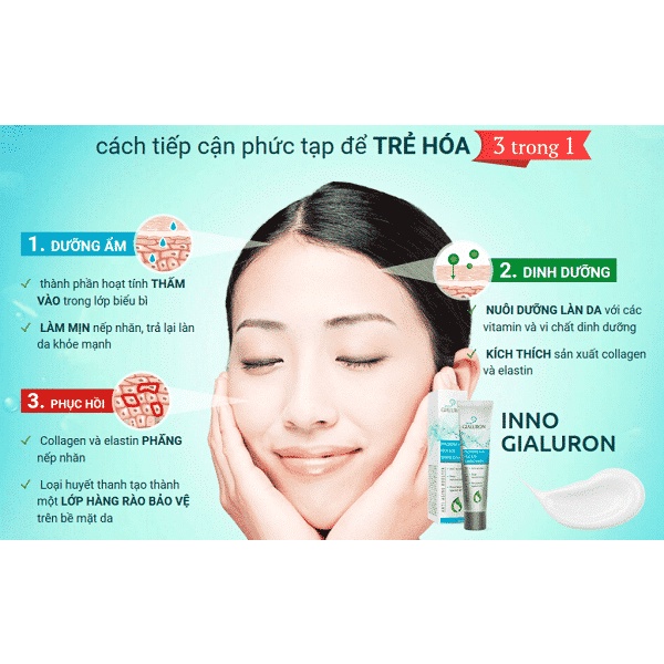 Huyết Thanh Inno Gialuron Của Nga 40ml Huyết - Kem Giảm Nếp Nhăn Da Vết Chân Chim Chống Lão Hóa