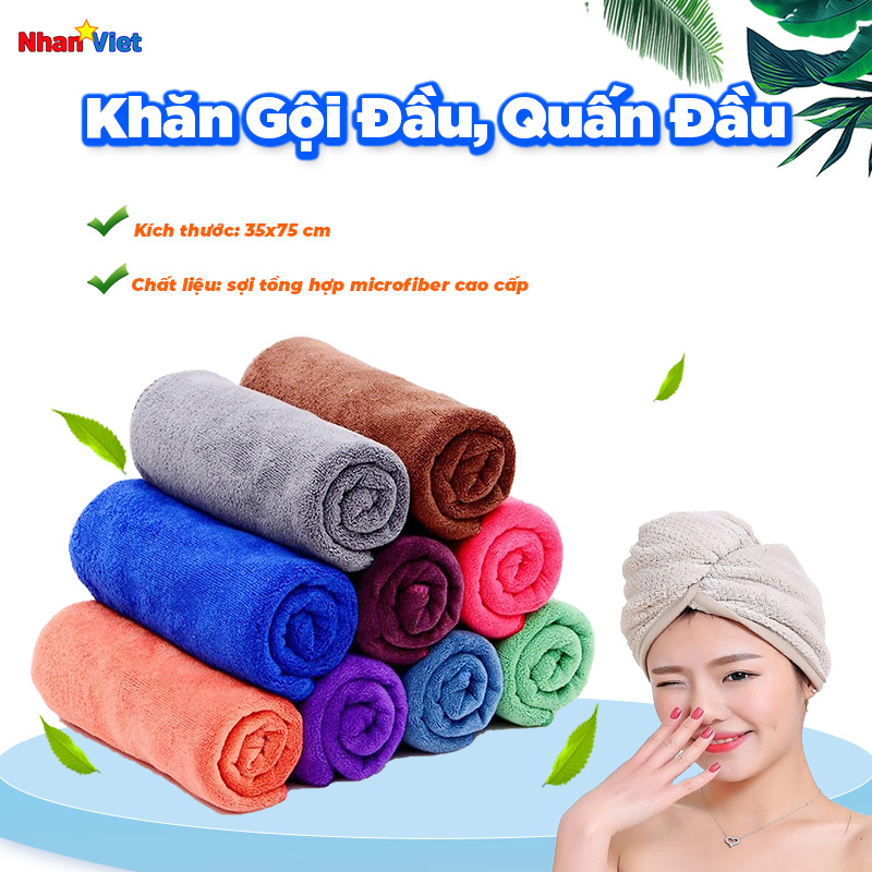 KHĂN GỘI ĐẦU SPA | kích thước 35x75 | quấn đầu loại DÀY, siêu thấm nước cho spa và salon tóc