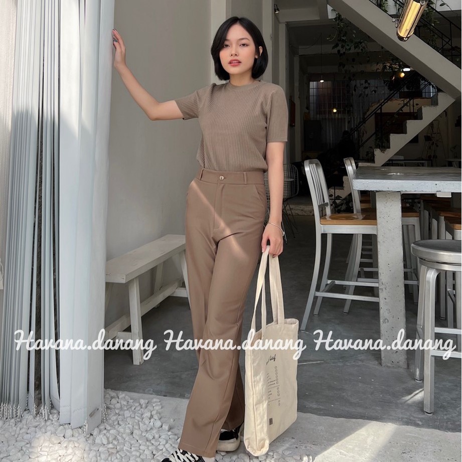 Quần suông ống rộng 3 màu ảnh thật shop chụp ab2