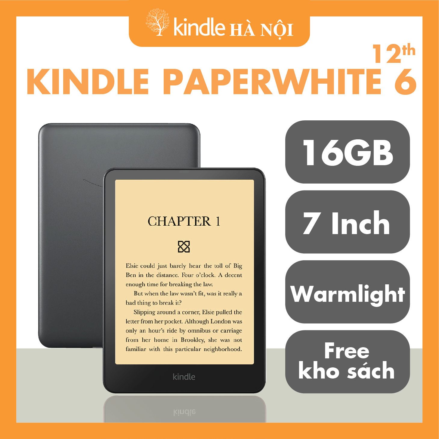 [New] Máy đọc sách Kindle Paperwhite 6 (12th) Kindle PPW6