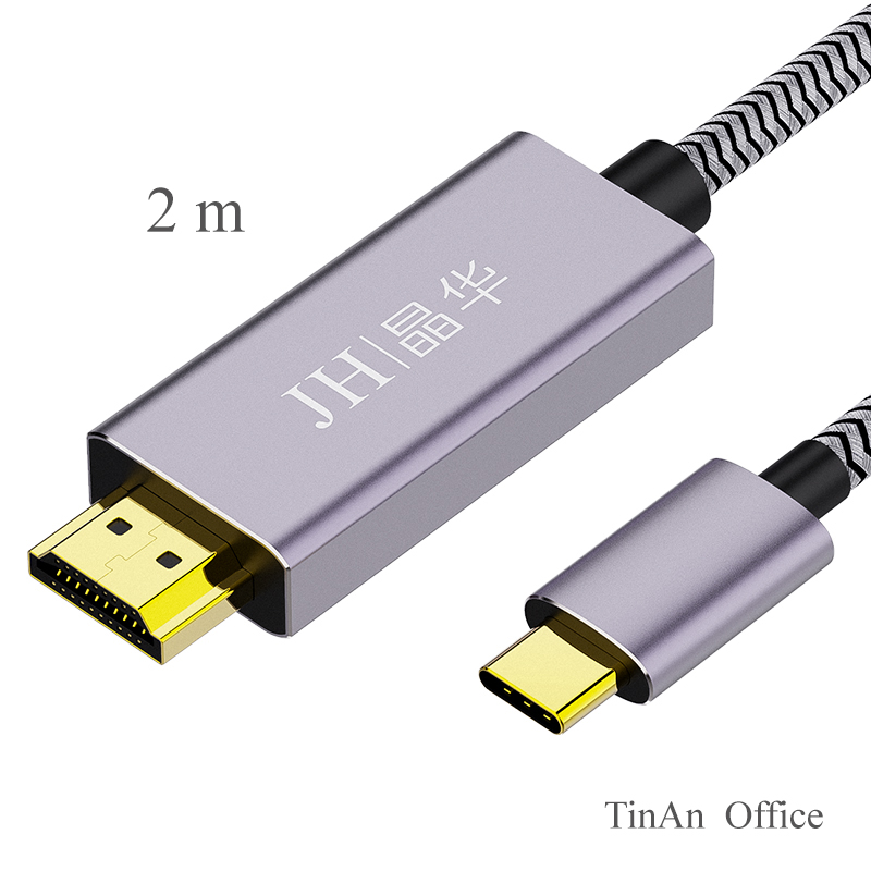 Cáp chuyển đổi USB Type C sang HDMI 2.0 HD-4K, 1m/ 2m