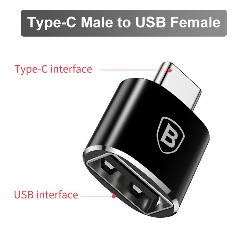 Đầu chuyển đổi OTG Baseus Từ Type-C ra USB/ USB ra Type-C/ Type-C ra Micro - Phân Phối TopLink