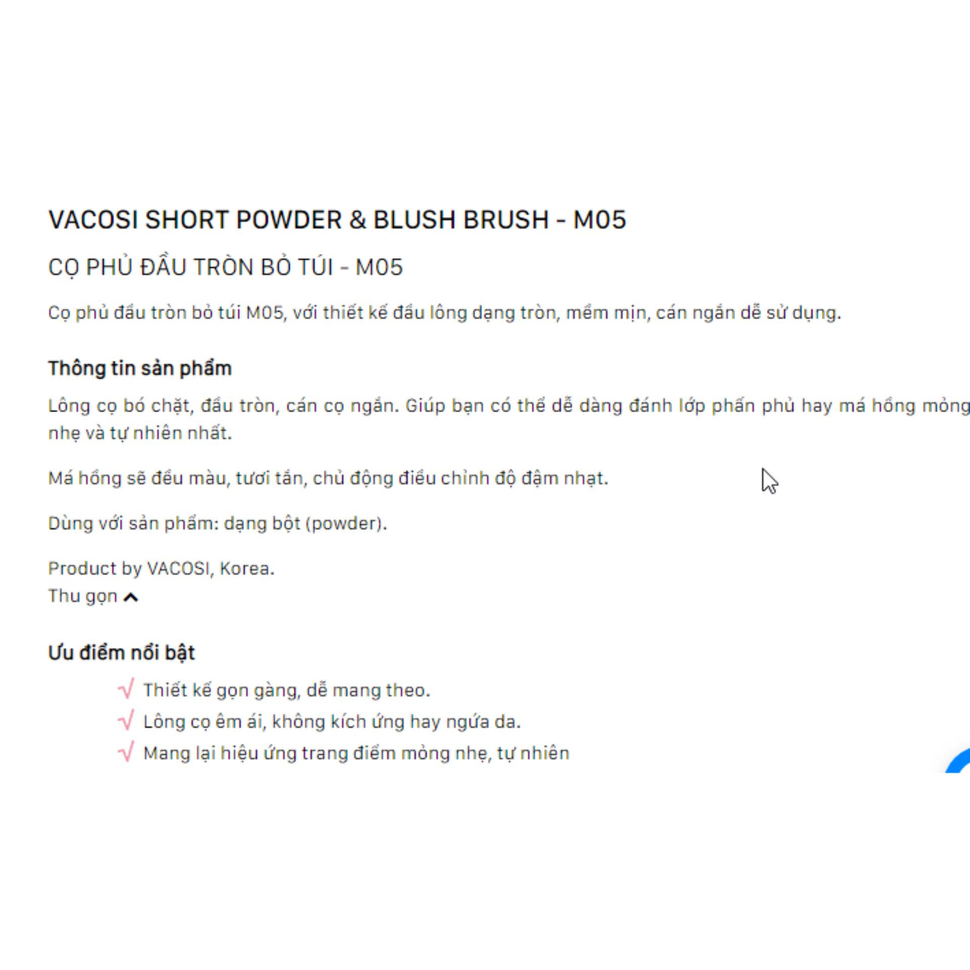 CỌ PHỦ ĐẦU TRÒN BỎ TÚI VACOSI - M05