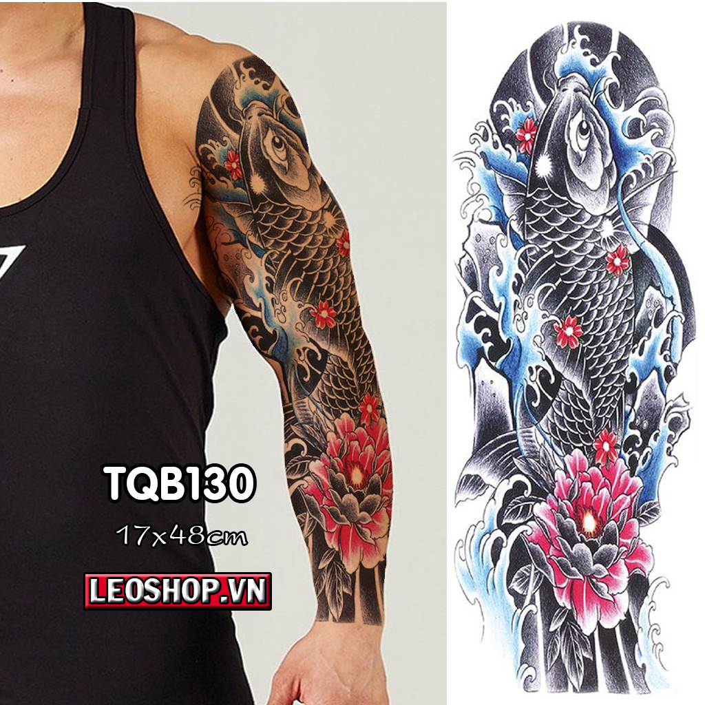 Tattoo stickers sealed sleeve carp