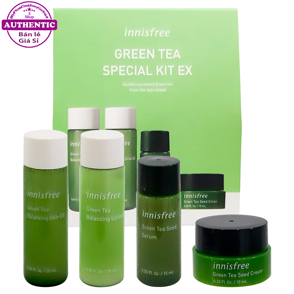 Set Dưỡng Da INNISFREE GREEN TEA Combo 4 Sản Phẩm KOREA