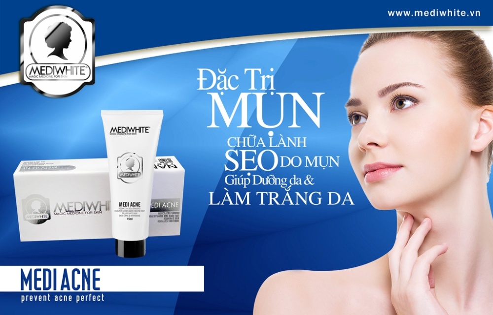 Kem giảm mụn Medi White Medi Acne 15ml
