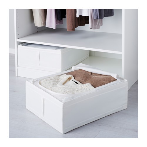 Hộp đựng đồ có khóa Skubb IKEA - Trắng