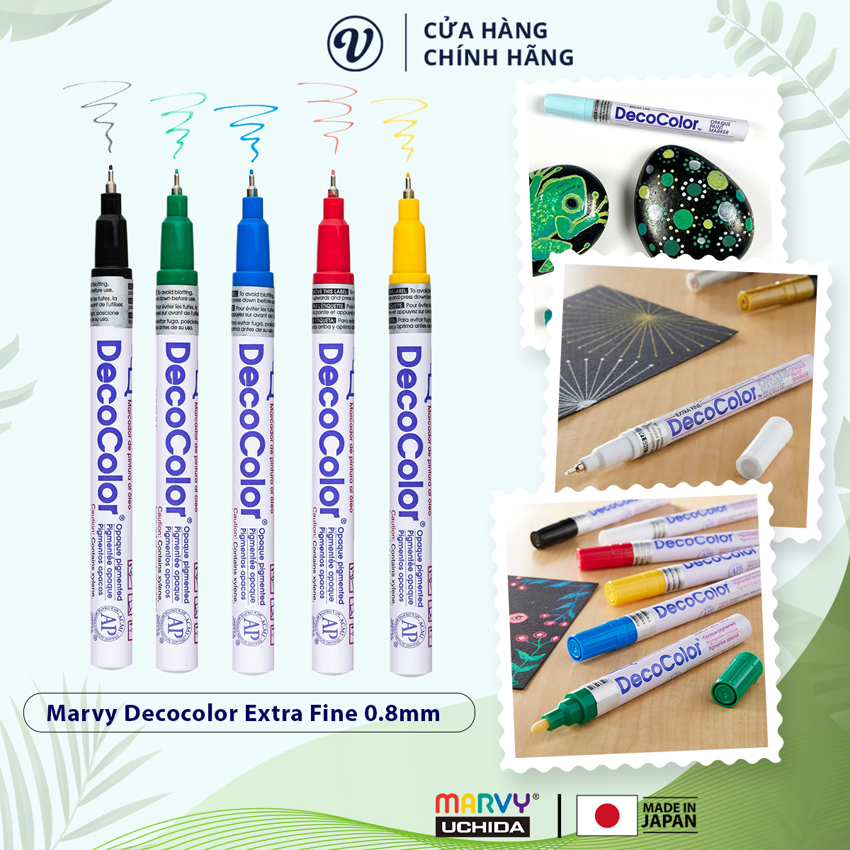 Bút sơn vẽ đa chất liệu Marvy DecoColor Paint - Ngòi (0.8mm)
