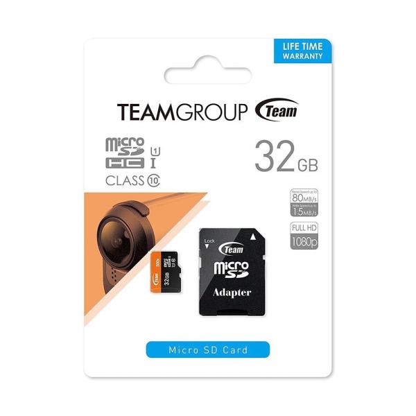 Thẻ nhớ TEAM Micro SD 32GB tặng kèm Adapter - Hàng chính hãng