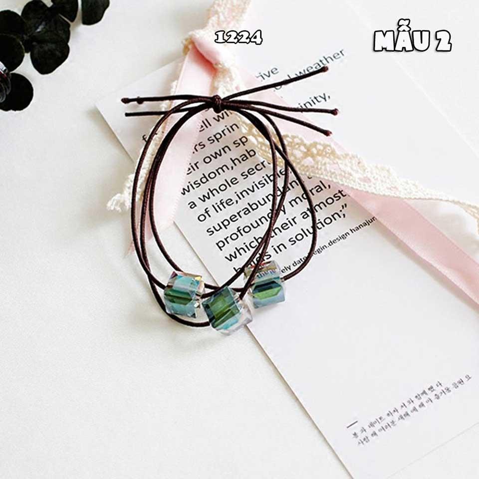 Dây Cột Tóc Thun Mix Đá Sành Điệu Ah1224