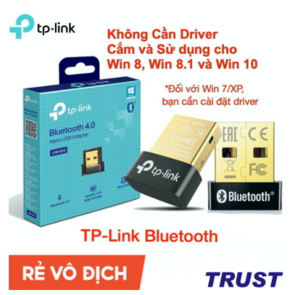 TP-Link Bluetooth 4.0 Bộ Chuyển Đổi USB Nano - UB400 - Hàng Chính Hãng