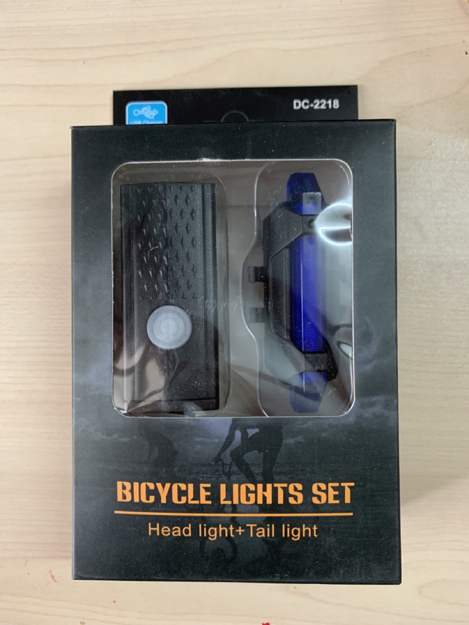 Đèn led xe đạp combo trước sau sạc USB DC- 2218