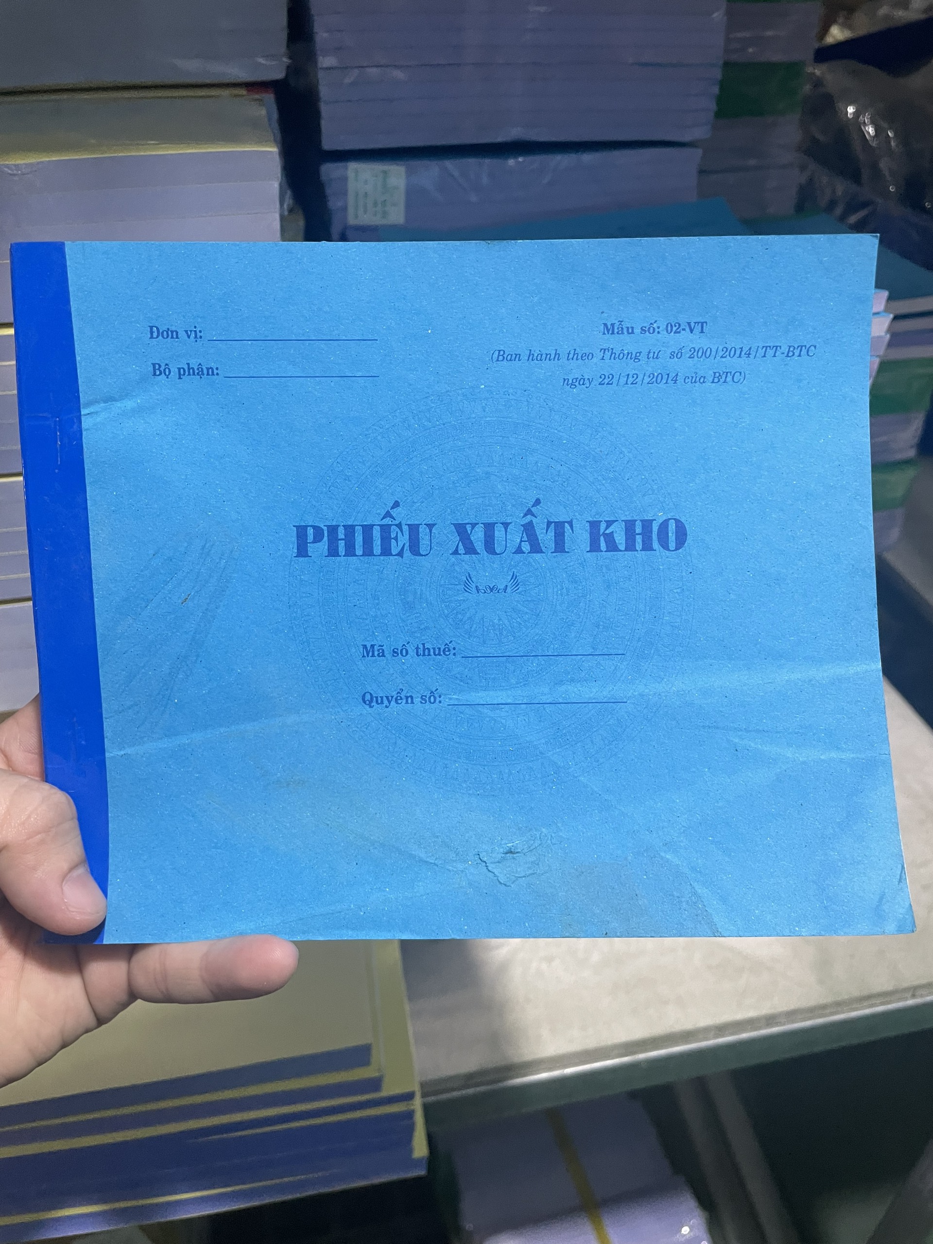 Phiếu xuất kho - nhập kho 2 liên a5 khổ 16x20