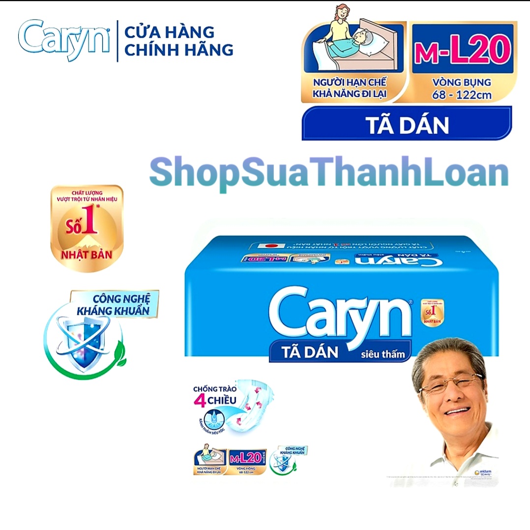 Tã Dán Người Lớn Caryn Siêu Thấm Size L - 20 Miếng