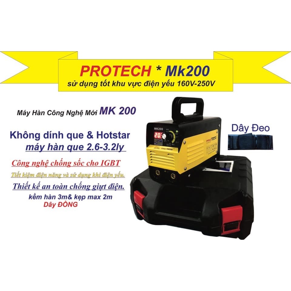 Máy hàn điện tử protech mk200 - có thùng nhựa