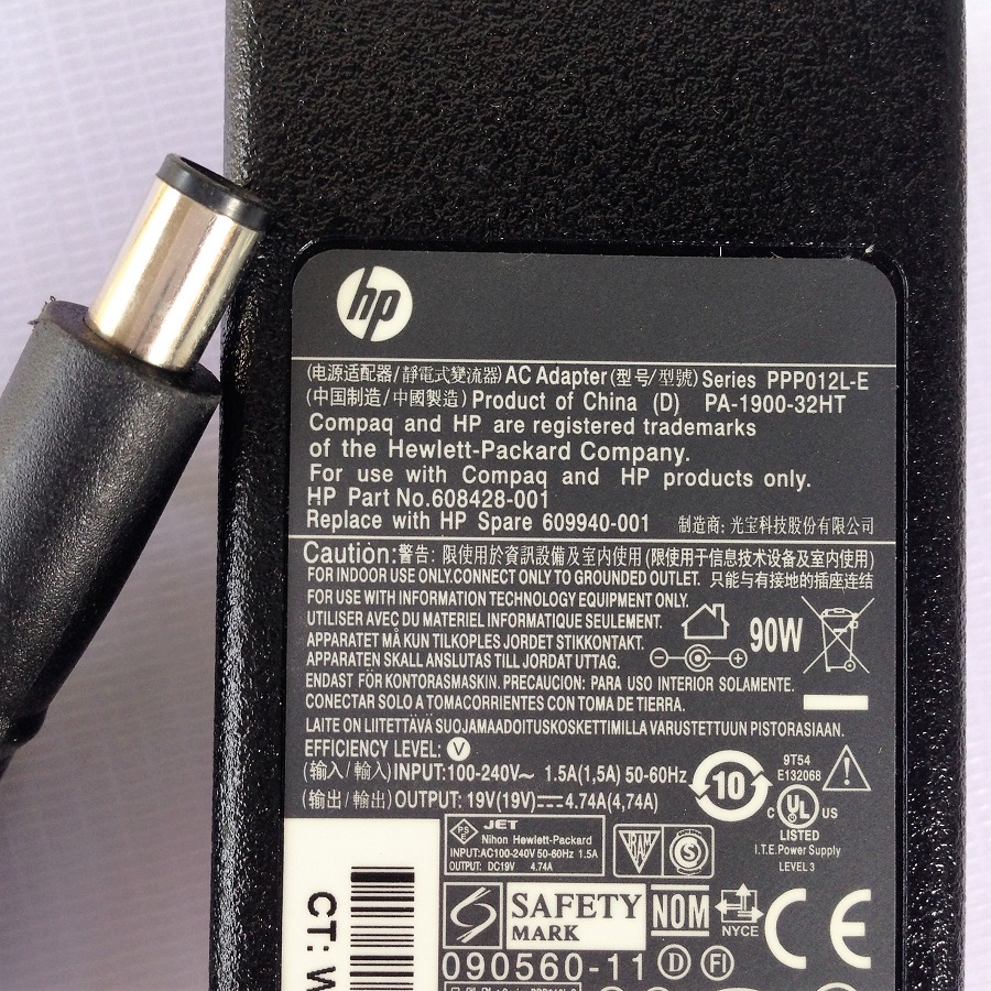 Adapter Sạc Laptop HP 90W Đầu Kim 19V 4.74A