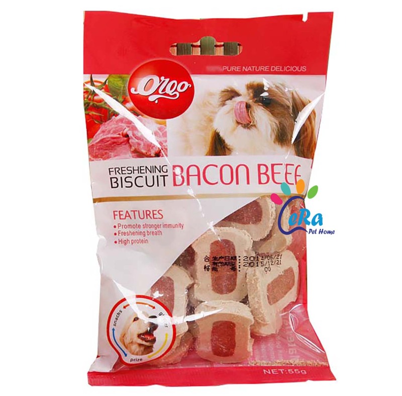 Bánh Thưởng Cho Chó Vị Bacon Khoanh - Snack 013 Bò