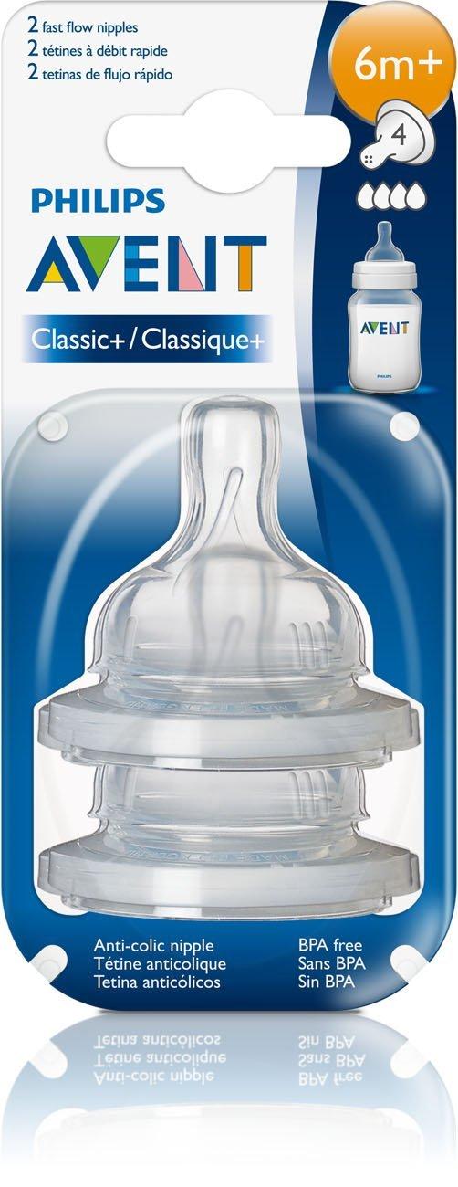 [Bill Mỹ] BỘ 2 NÚM TY AVENT CLASSIC/ NÚM VÚ CHỐNG ĐẦY HƠI (cho bé từ 0-6 tháng)