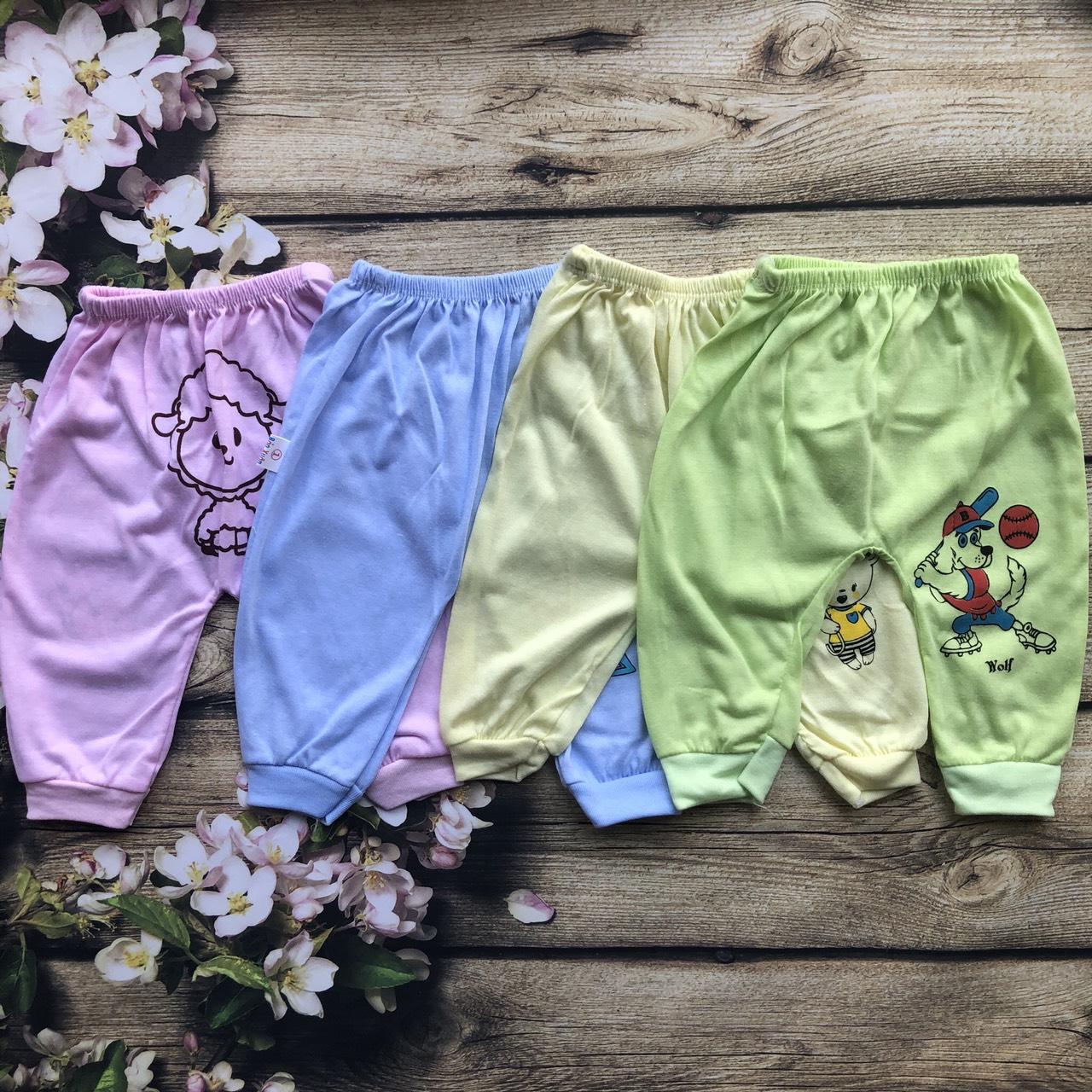 Quần dài sơ sinh cotton in mông bền đẹp