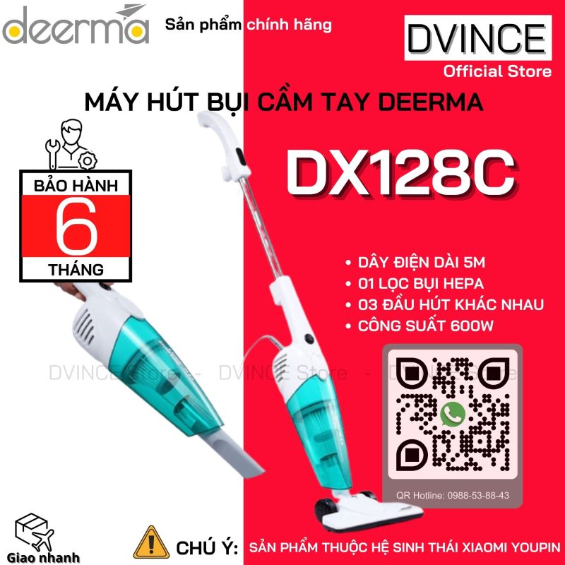 Máy Hút Bụi Cầm Tay DEERMA DX128C (Bảo Hành 6 Tháng) - Hàng Chính Hãng | DVINCE Store